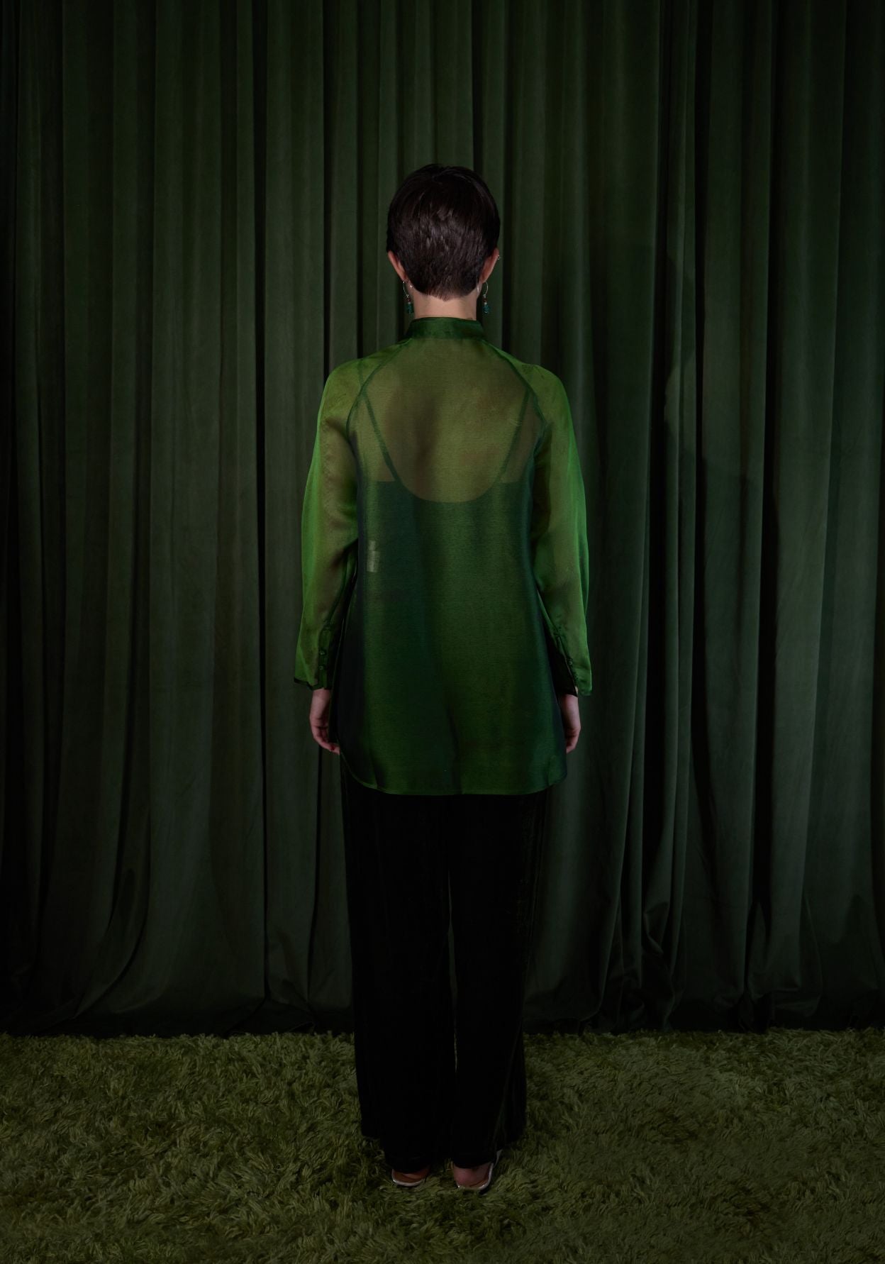 Green Silk Blouse