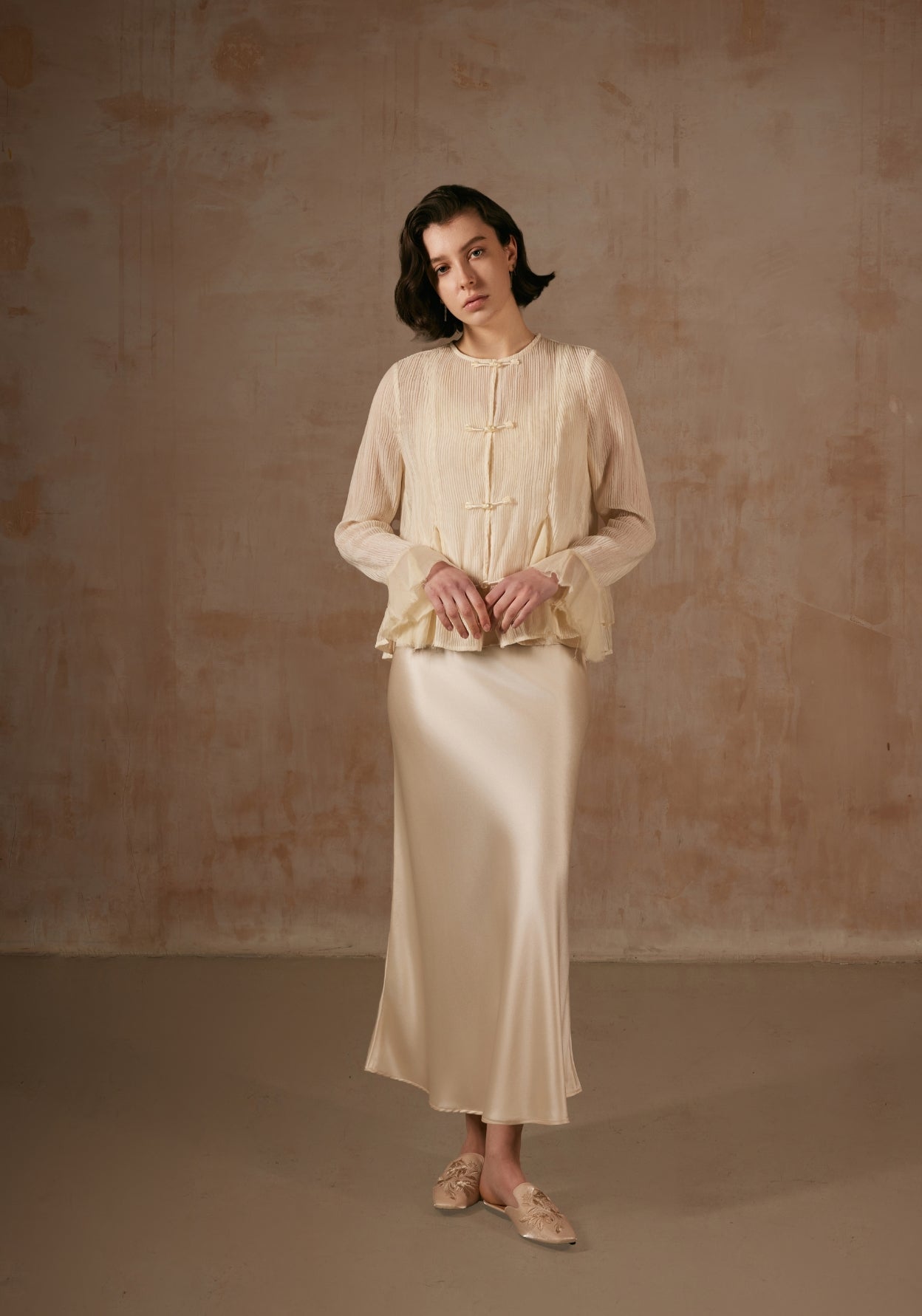 Cream Shirt with Details