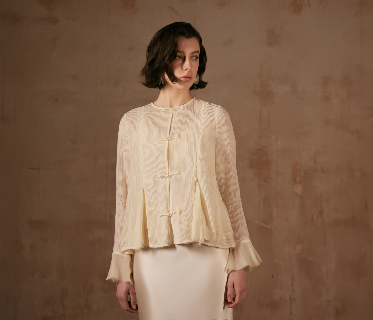 Cream Shirt with Details