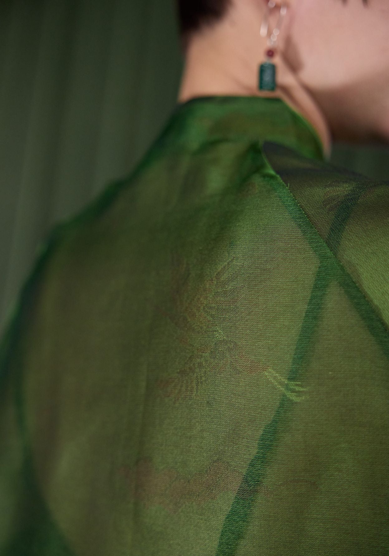 Green Silk Blouse