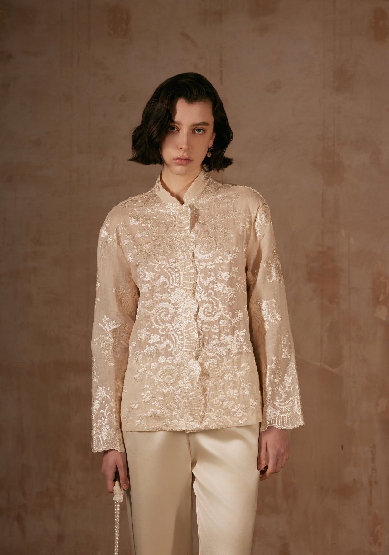 Cream Laser Shirt