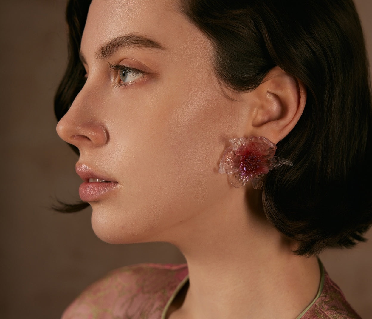 Pink Jacket with Green Cuffs