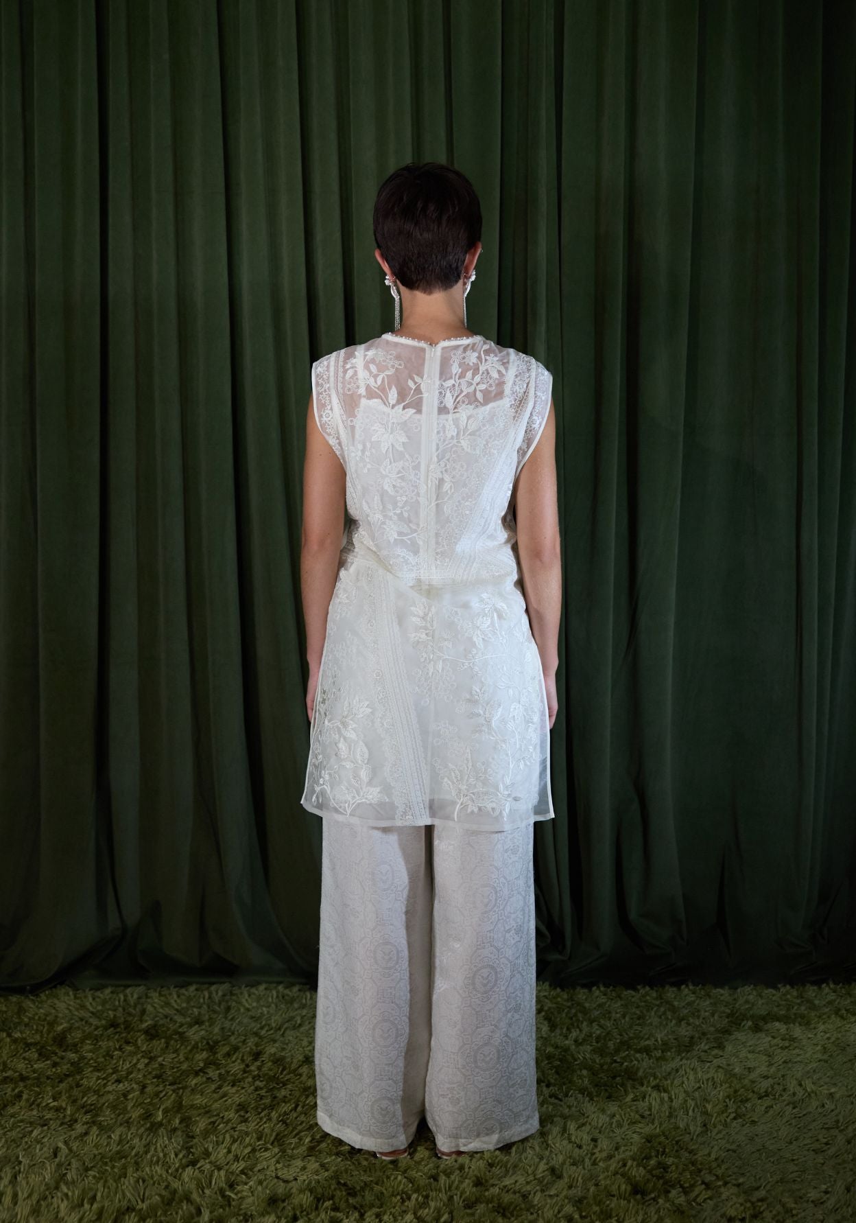 White Tunics with Embroidery Details