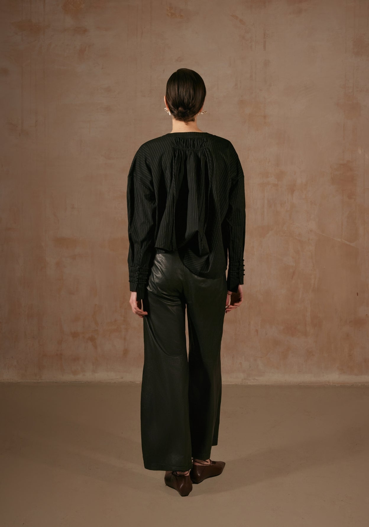 Black Button Detailed Shirt