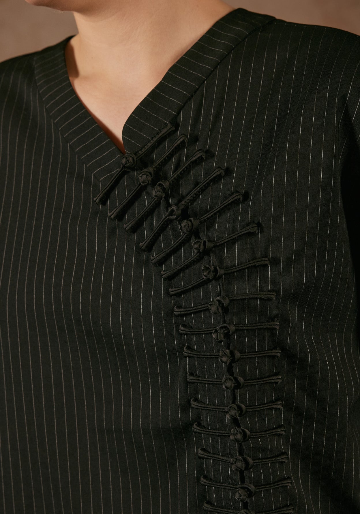 Black Button Detailed Shirt
