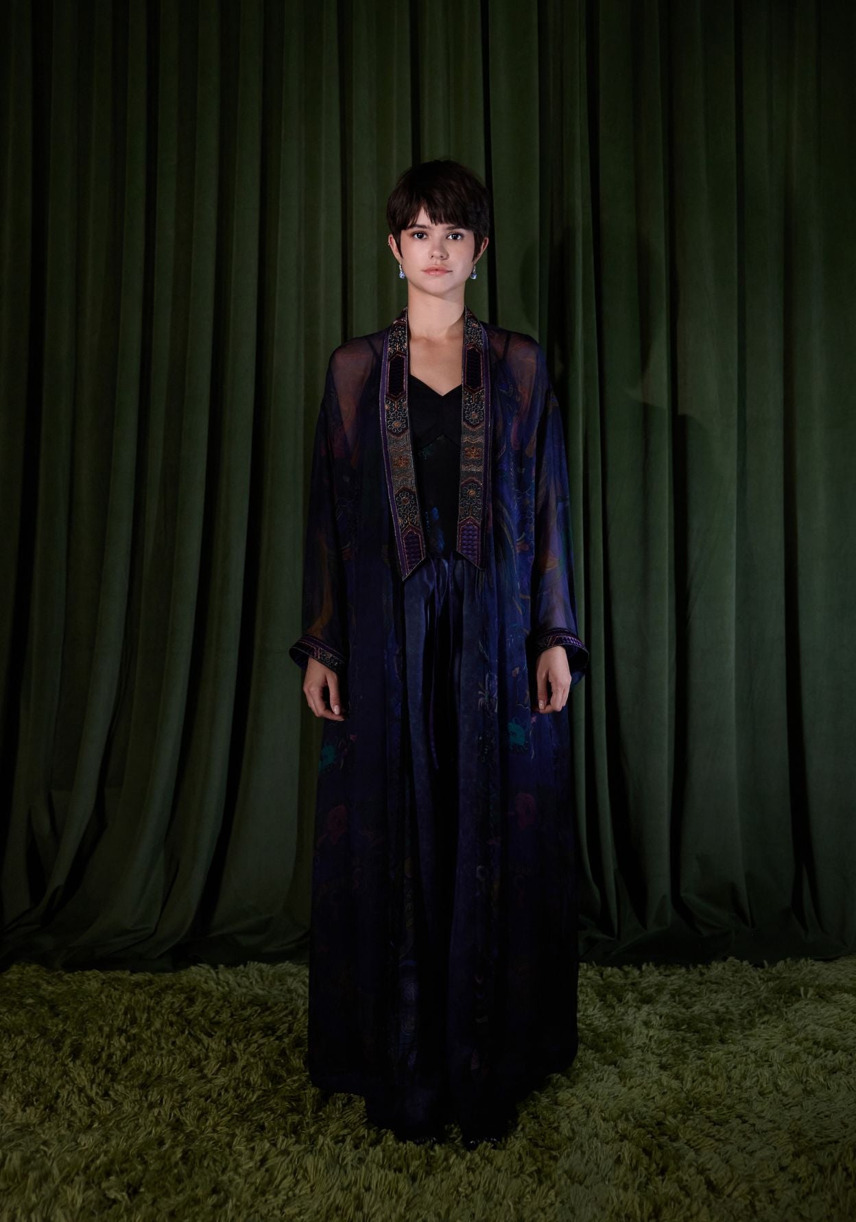 Long Sheer Cover-Up in Purple