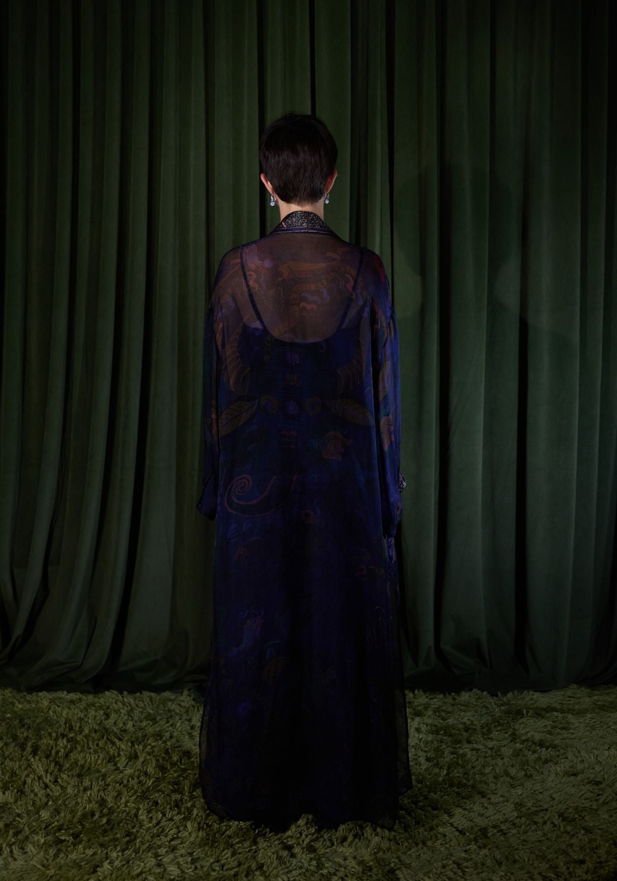 Long Sheer Cover-Up in Purple