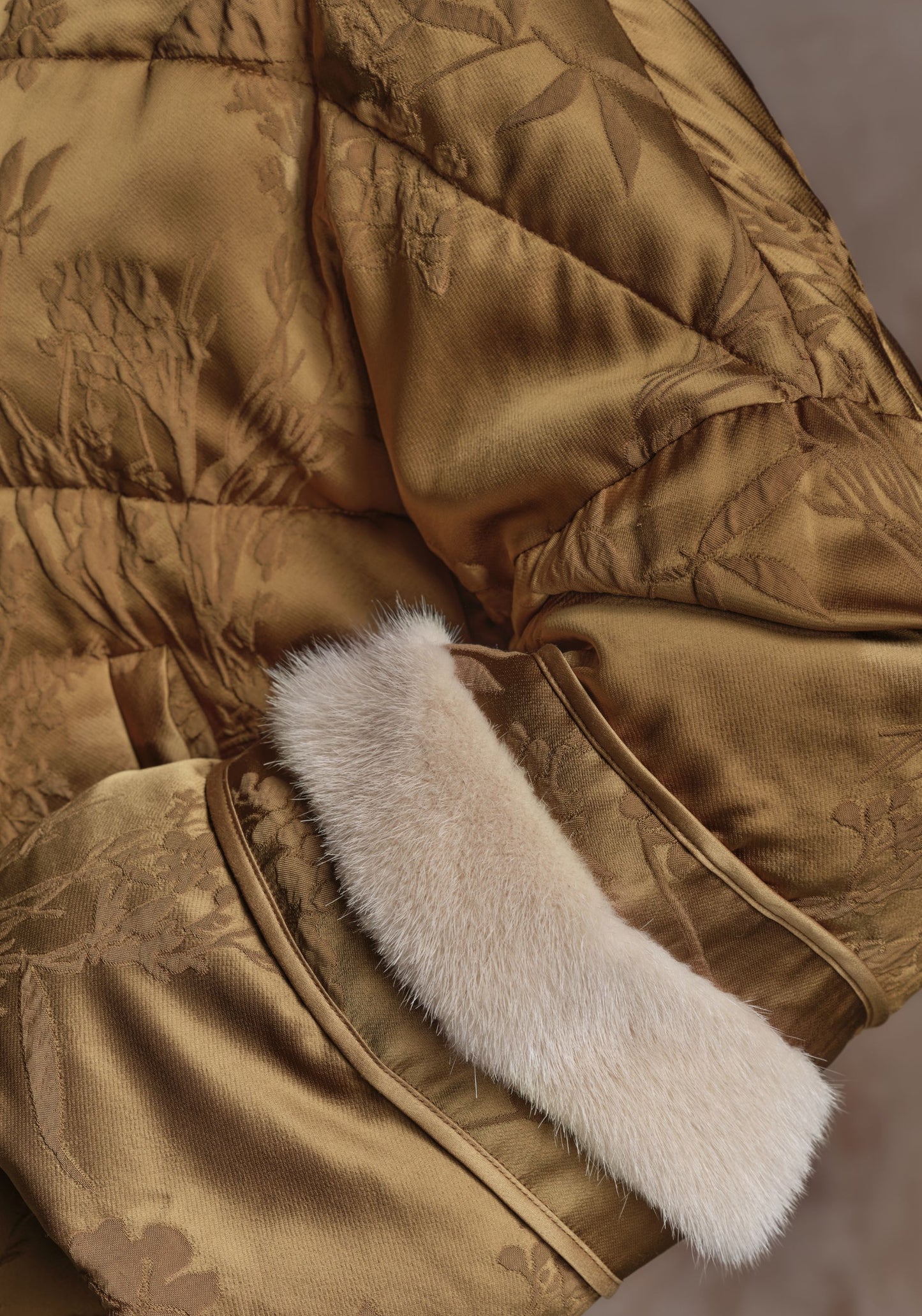 Brown Cropped Puffer Jacket