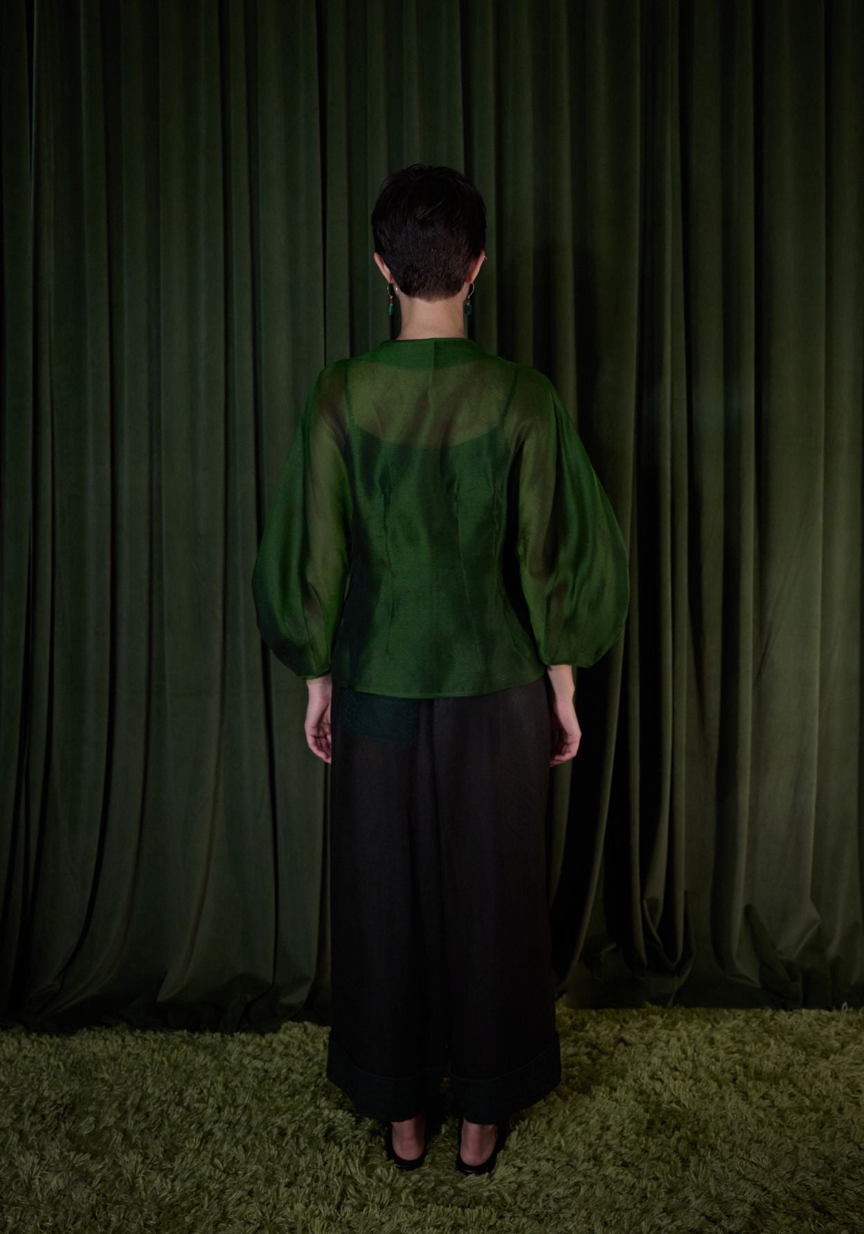 Green Silk Shirt