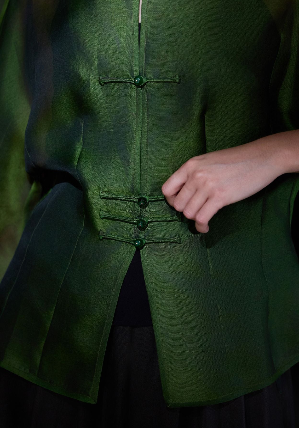 Green Silk Shirt
