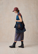 Navy Mud-Dyed Silk Patchwork Crossbody Bag