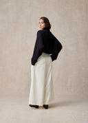 White Wide Leg Trousers