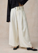 White Wide Leg Trousers
