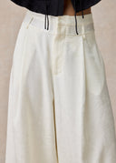 White Wide Leg Trousers