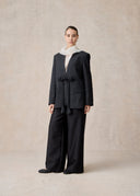 Black Suit with Bold Chinese Knot Buttons