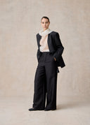 Black Suit with Bold Chinese Knot Buttons