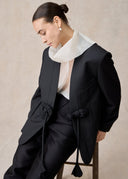 Black Suit with Bold Chinese Knot Buttons