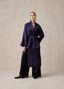 Purple Mulberry Silk Layered Trousers
