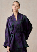 Purple Mulberry Silk Wrap Jacket