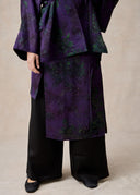 Purple Mulberry Silk Layered Trousers