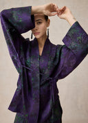 Purple Mulberry Silk Wrap Jacket
