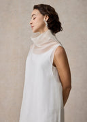 White Organza Dress with Layered Slip