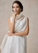 White Organza Dress with Layered Slip