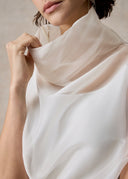 White Organza Dress with Layered Slip