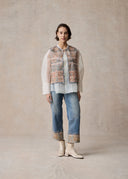 Silver Floral Embroidery Detailed Vest