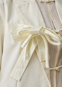 White Blazer with Bow & Chinese button Detail