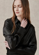 Mud-Dyed Mulberry Silk Shirt