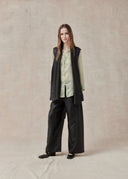 Mulberry Silk Bamboo Pattern Mud-Dyed Vest