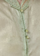 Light Green Mulberry Silk Shirt with Mandarin Collar