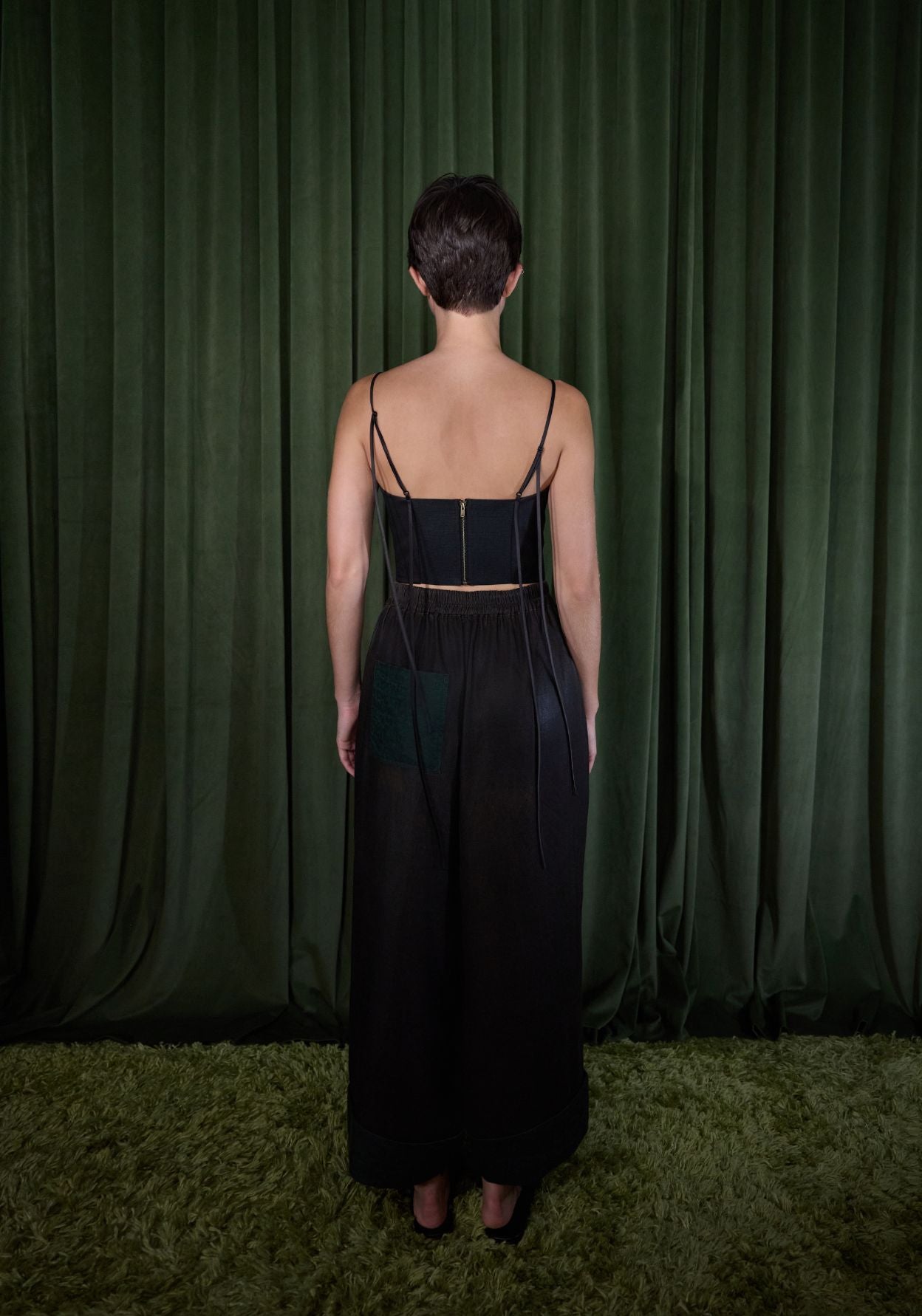 Mud-Dyed Silk Structured Corsets