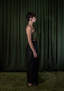Mud-Dyed Silk Bow Corset