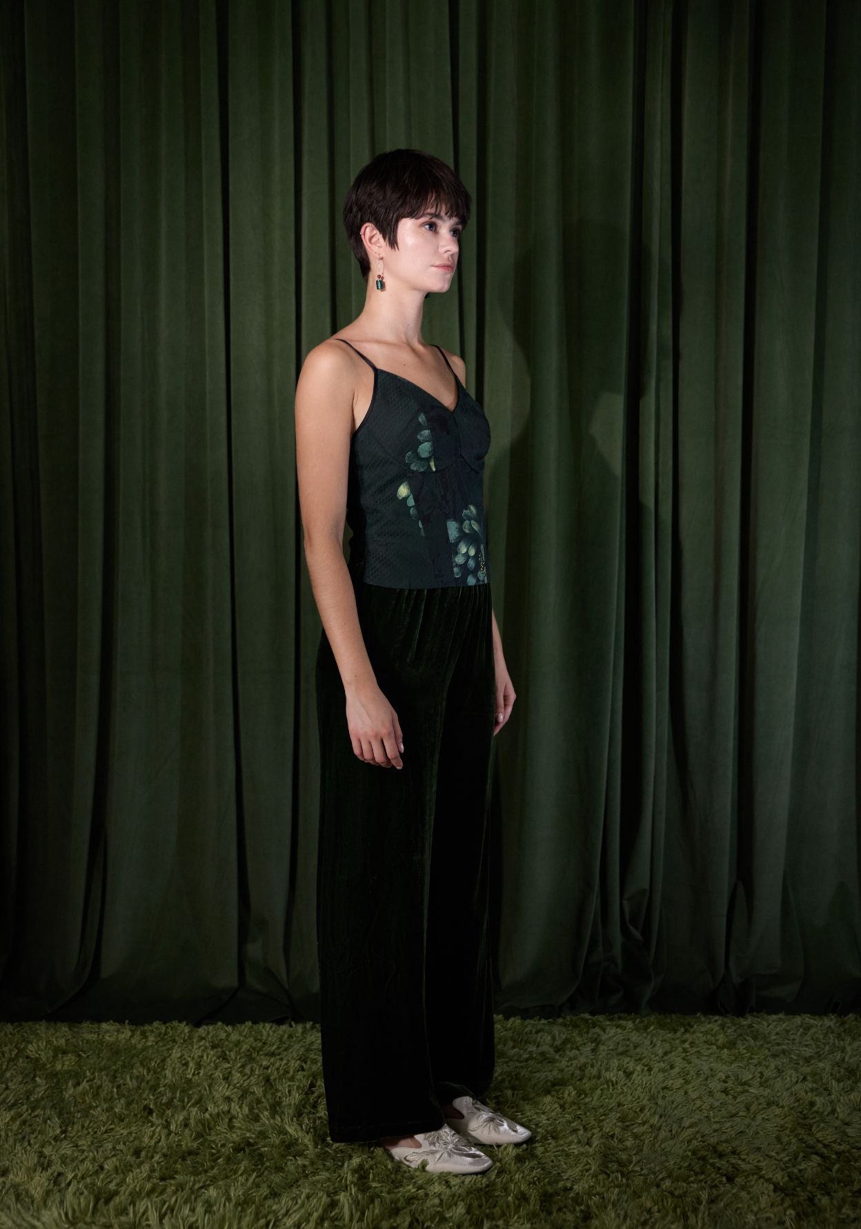 Mud-Dyed Silk Corset