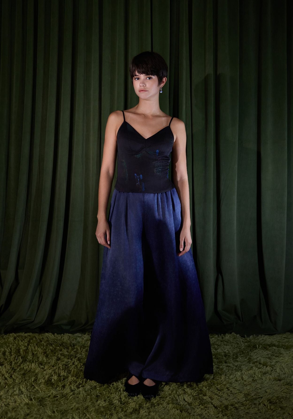 Mud-Dyed Silk Corset