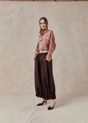 Pink Mulberry Silk Cropped Jacket