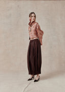Pink Mulberry Silk Cropped Jacket