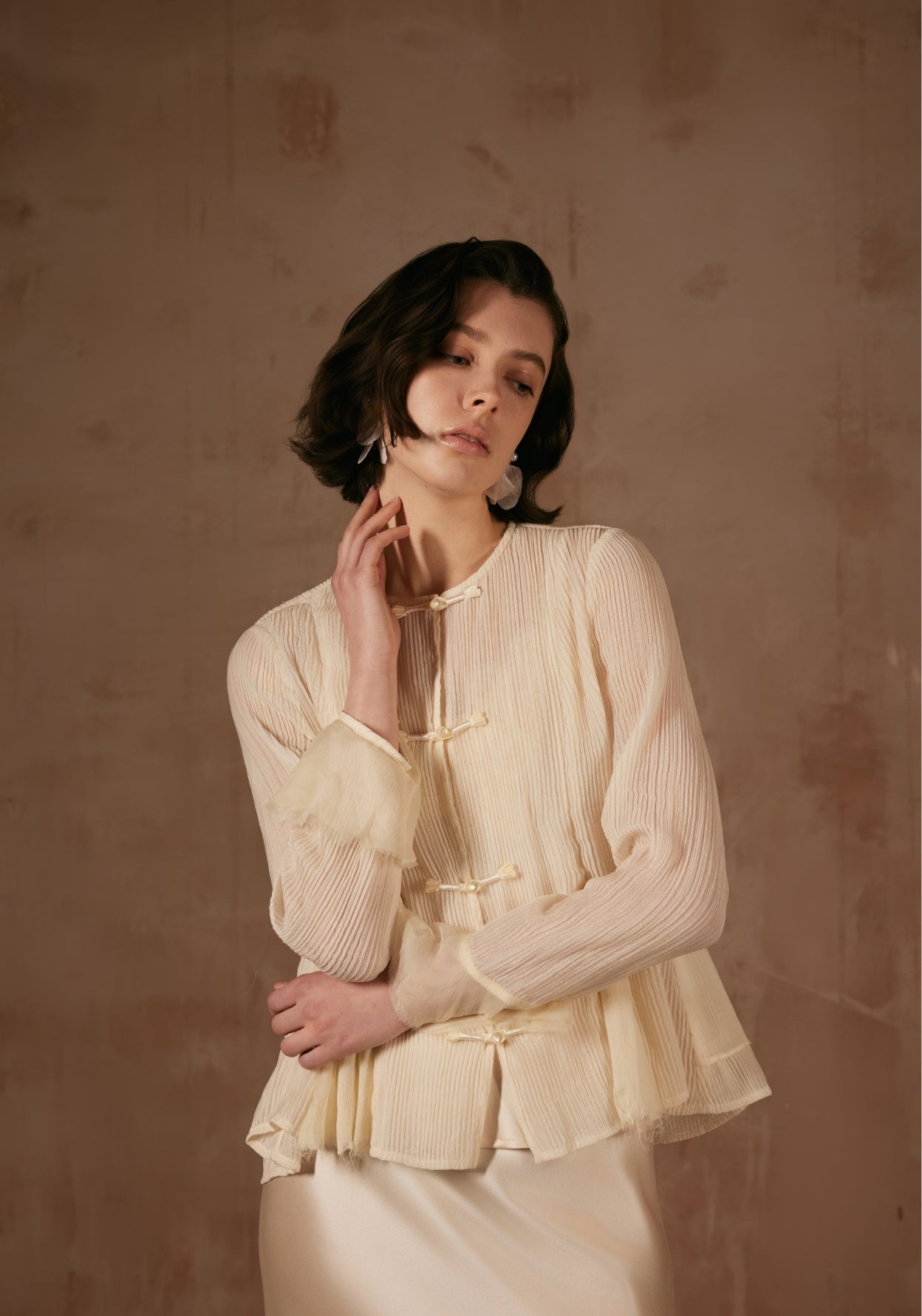 Cream Shirt with Details