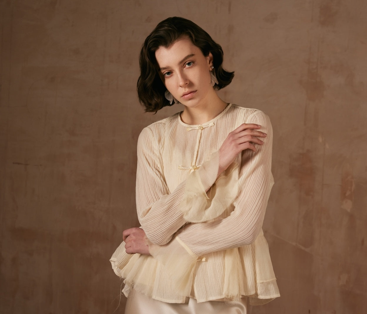 Cream Shirt with Details