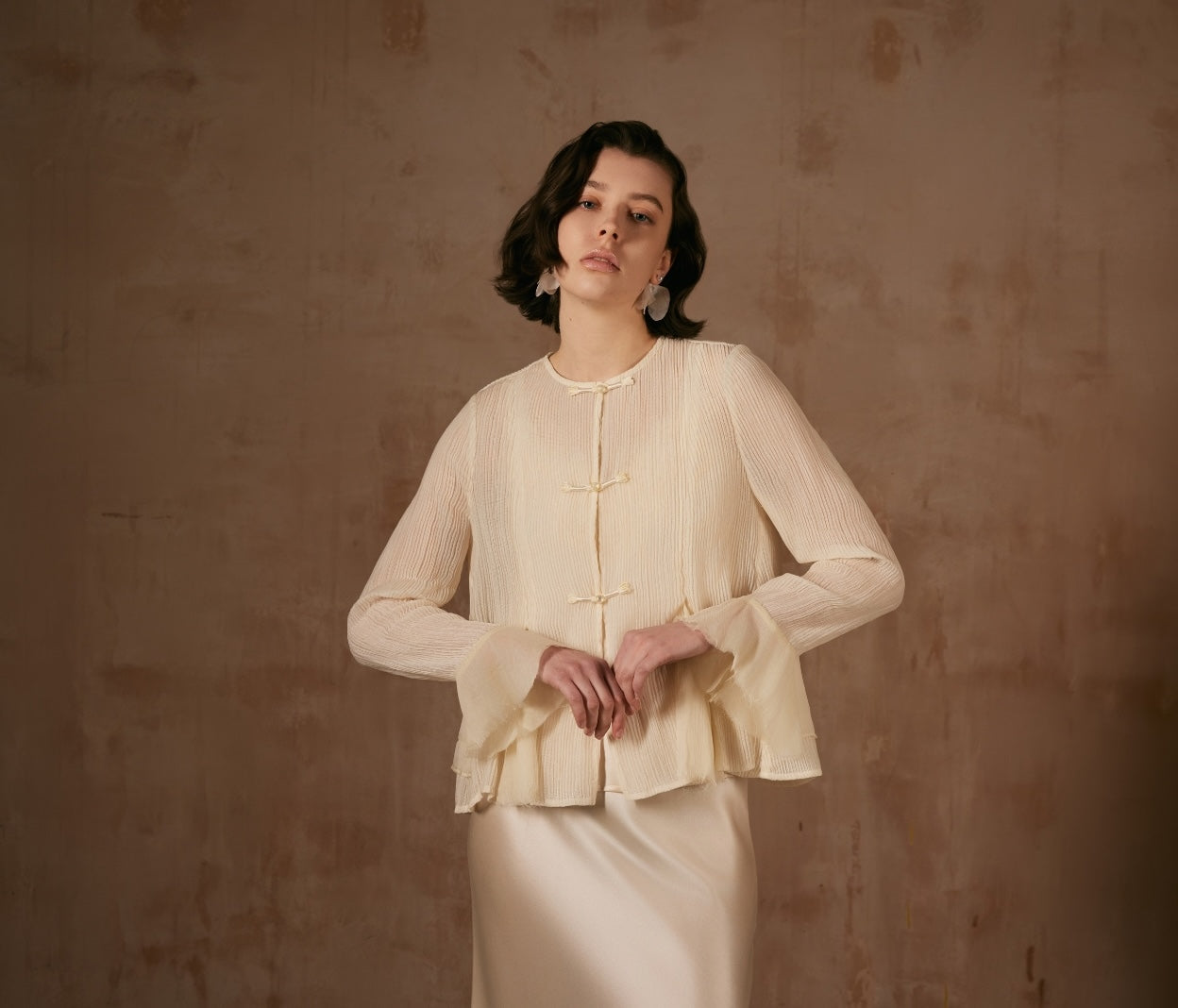 Cream Shirt with Details