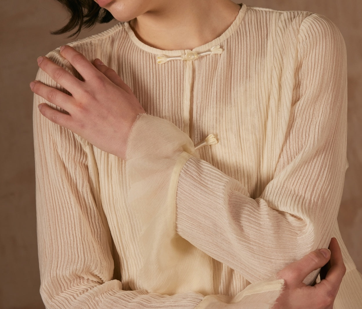 Cream Shirt with Details