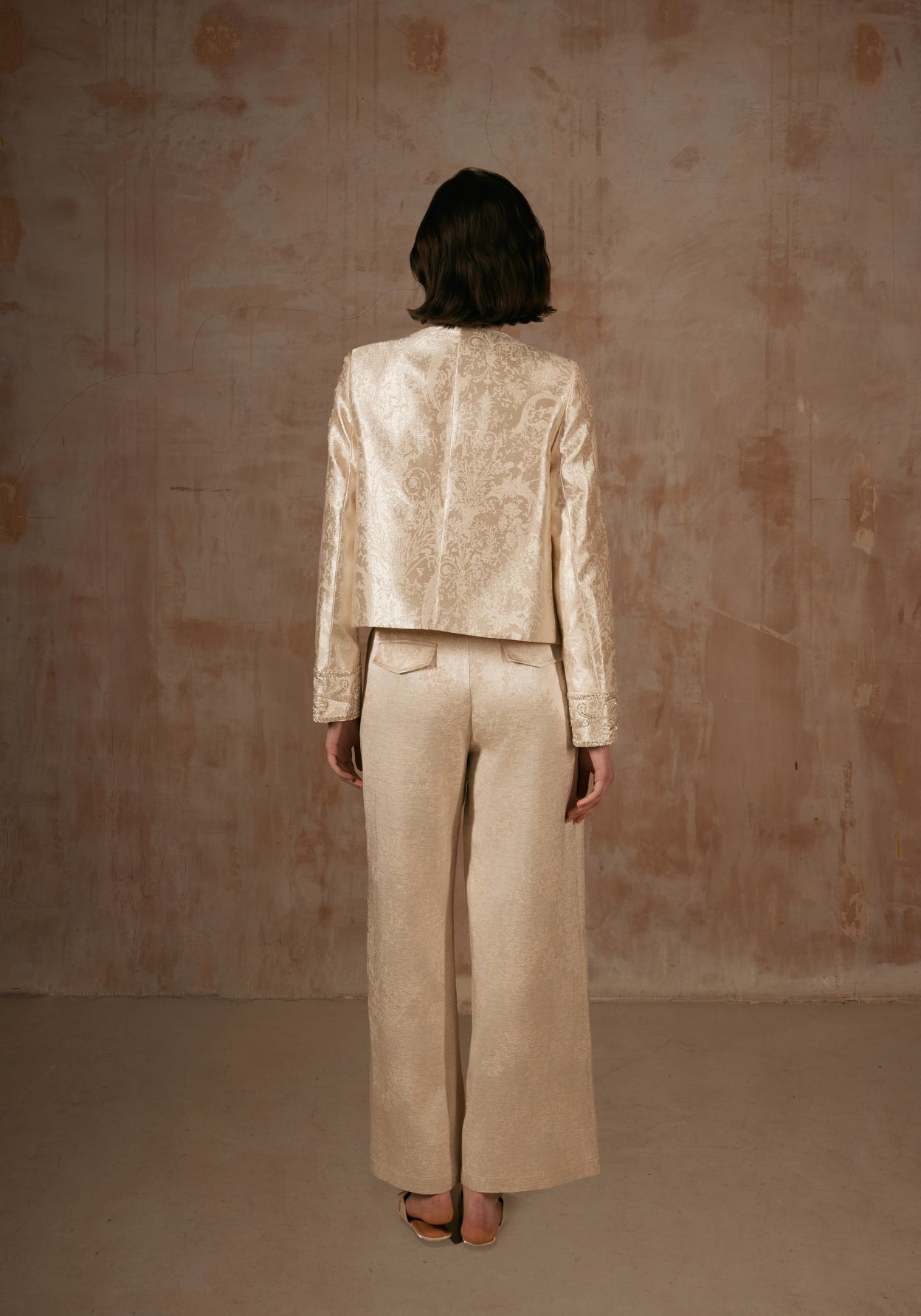 Champagne Beading Trousers