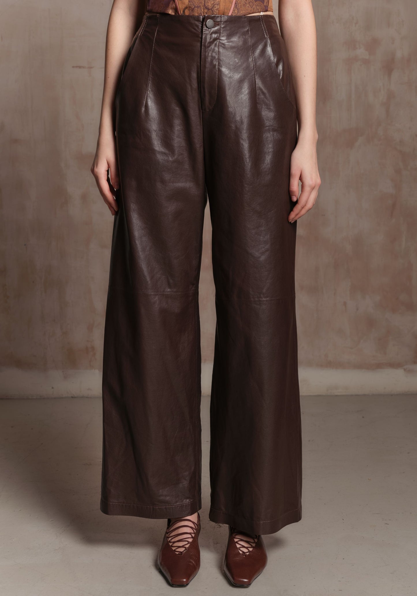 Brown Leather Trousers