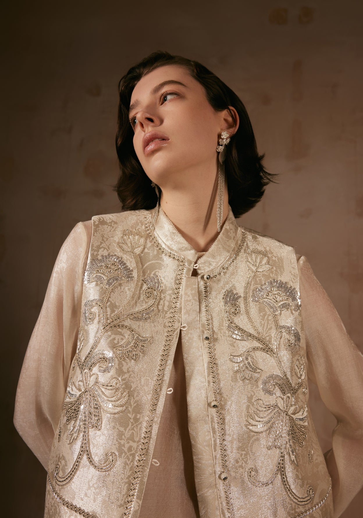 Champagne Beading Vest