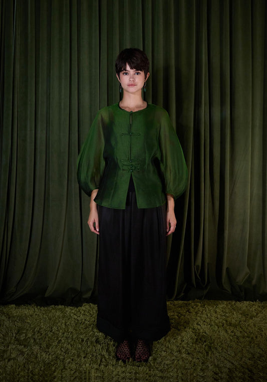 Green Silk Shirt