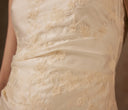 Cream Dress with Mandarin collar