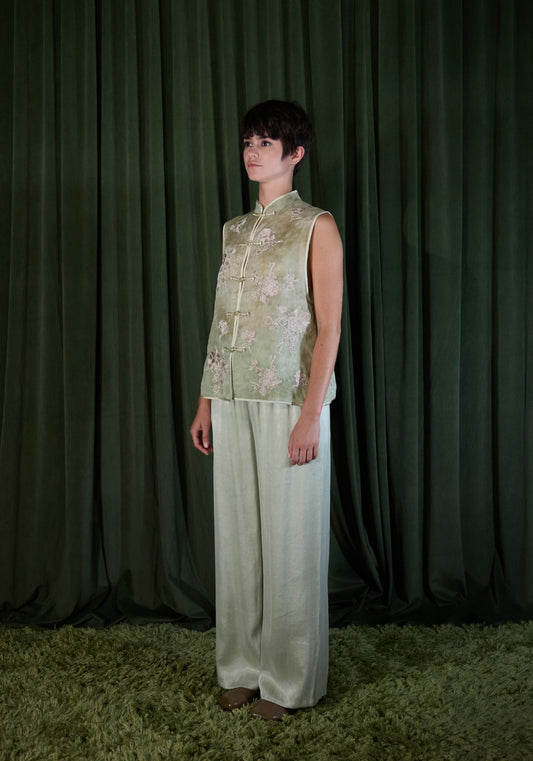 Light Green Silk Trousers