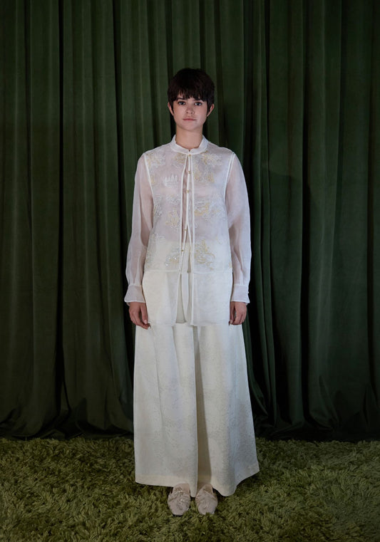 White Shirt with Two Layers